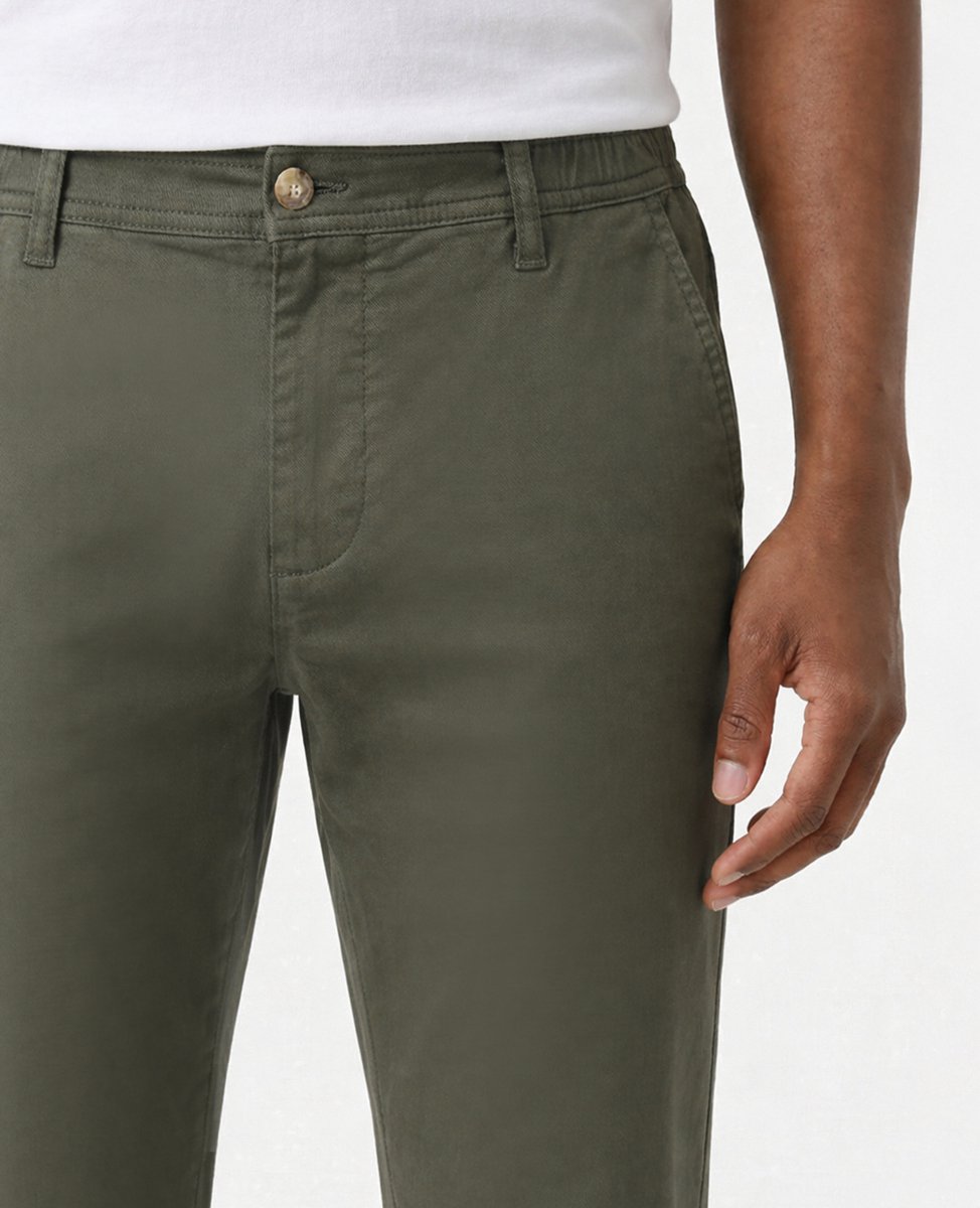 Je m'appelle Mannen Broek Regular fit Met stretch - Groen - Maat 33