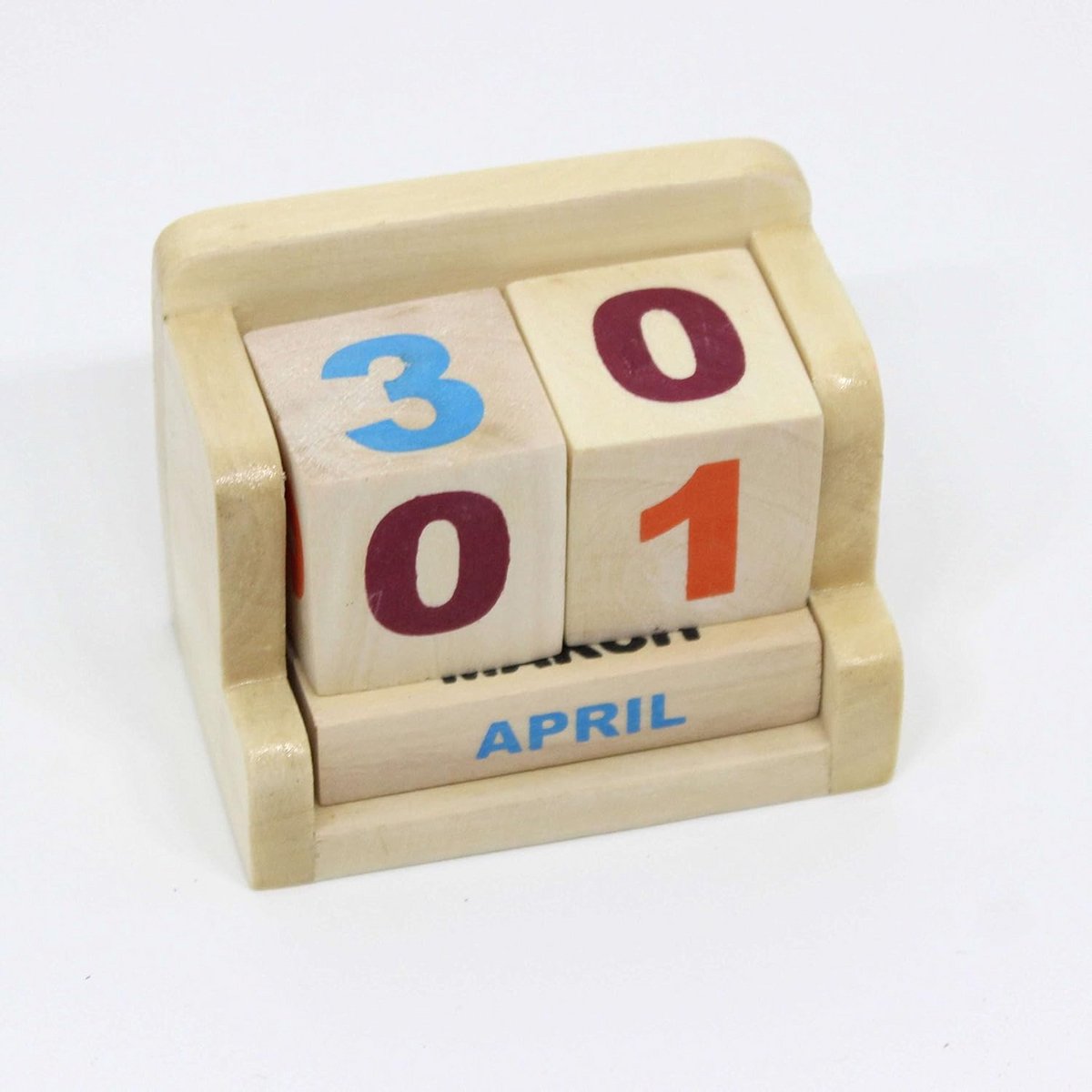Minimalistische Houten Bureaukalender - Duurzame Blokkalender voor Kantoor en Thuis Decoratie