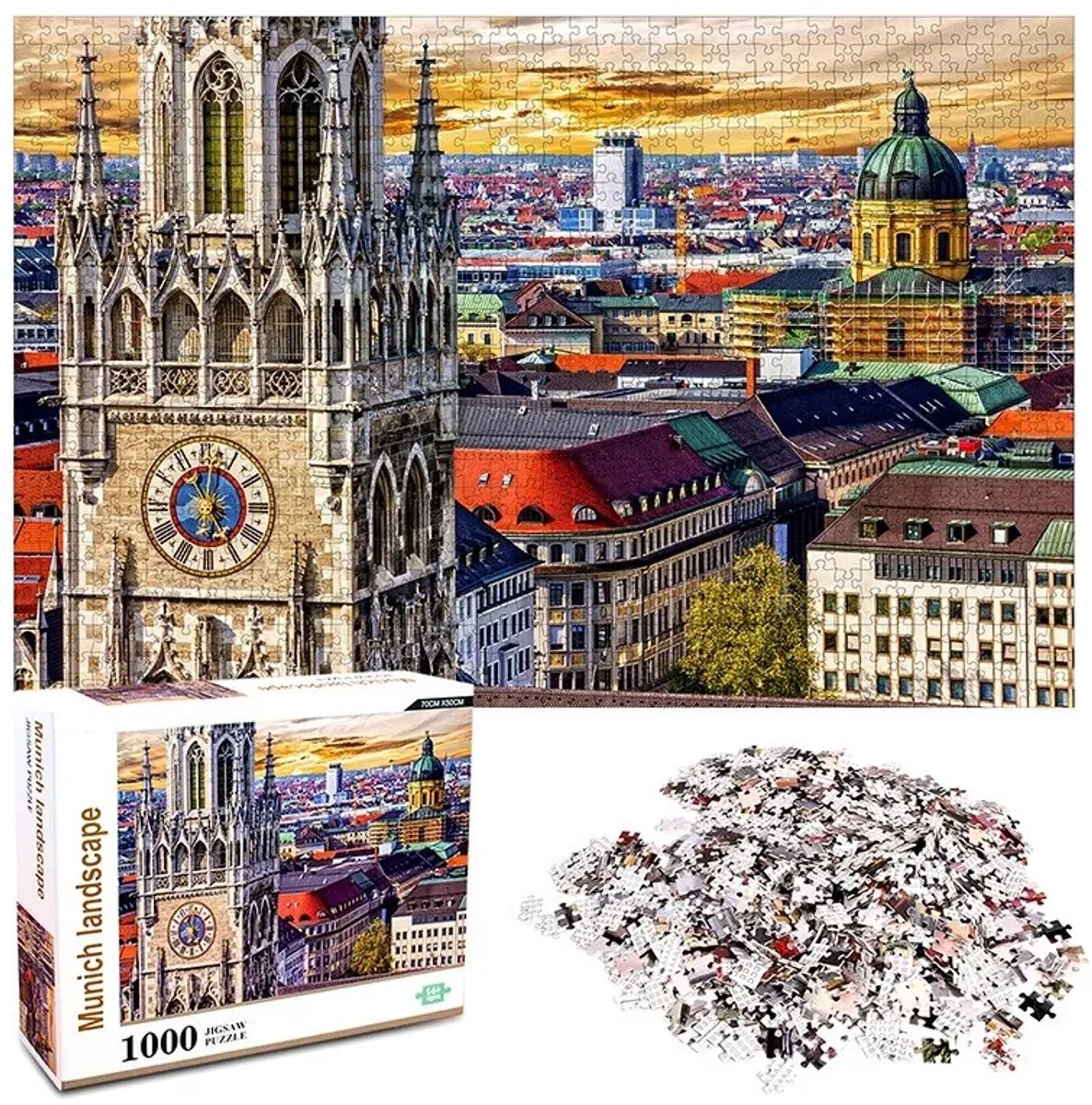 OLFed Serie - Legpuzzel - 1000 Stukjes - Panorama Monachium - 70x50cm