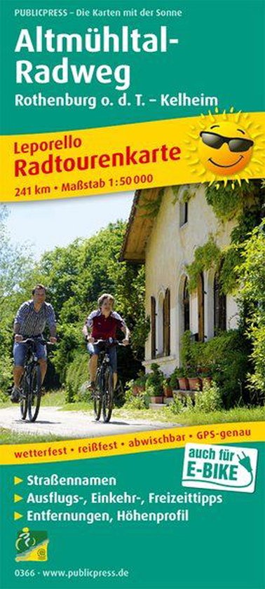 Radwanderkarte Altmühltal-Radweg 1 : 50 000 - cover