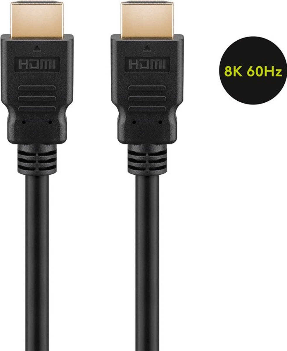 HDMI kabel - HDMI2.1 (8K 60Hz + HDR) - CU koper aders / Zwart - 5 meter
