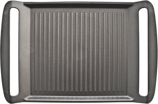 SNJY® Grillplaat Inductie - Bakplaat Inductie - Grill Apparaat - Aluminium Pan - 28,4 x 42 cm - Zwart — afbeelding 3
