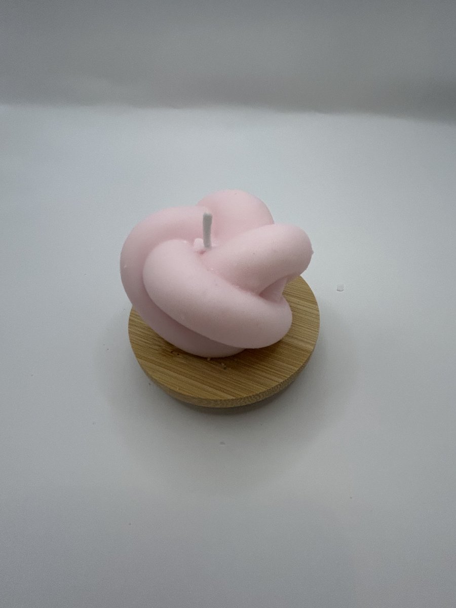 Lovely Elegance - Handgemaakte Kaars Knoop 2 stuks - Roze - Duurzaam