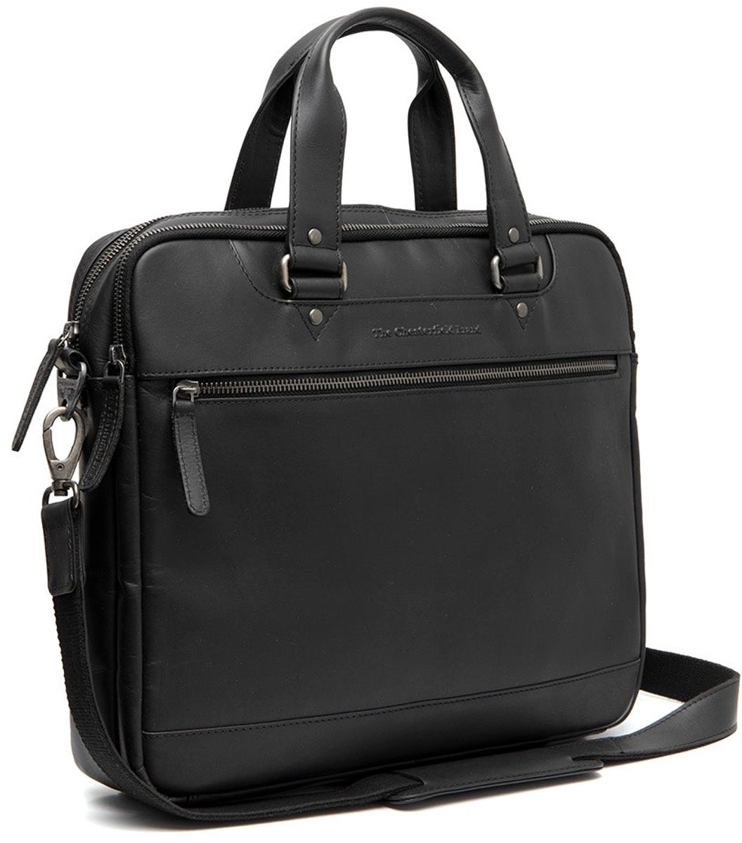 The Chesterfield Brand - Leren Laptop Bag Zwart Montara