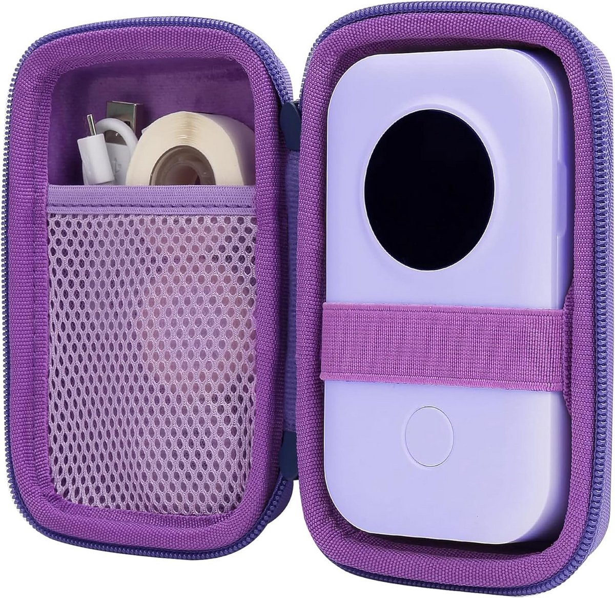 Harde Opbergtas voor Bluetooth Label Printer - Paars