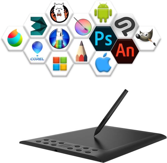 Nexvo® Digitaal Notitieblok - Grafische Tablet Met Tekenpen - Herbruikbare Notitieblok - ‎Zwart - 36cm x 24cm x 1cm van Merkloos — afbeelding 4