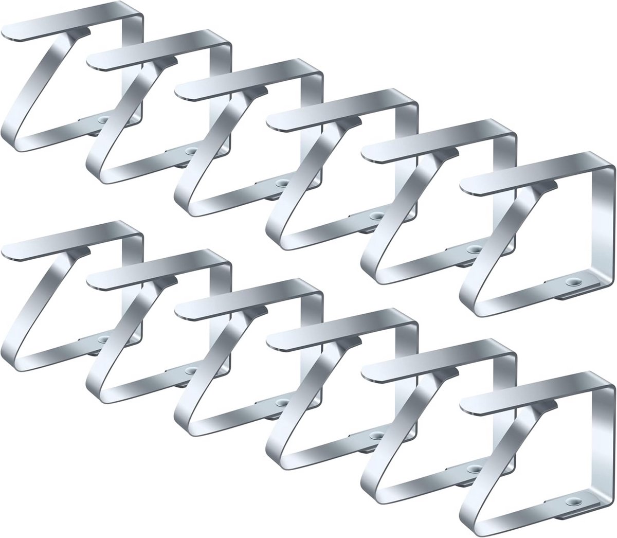 Tafelkleedklemmen set van 12 – Roestvrij staal tafelkleedclips voor picknicks, barbecues e
