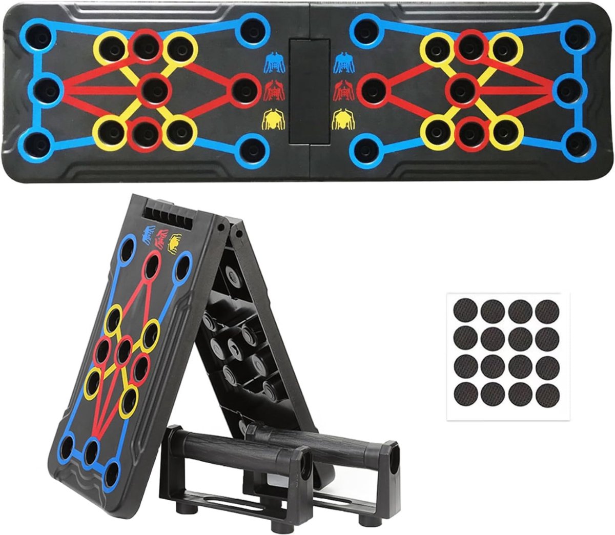 Nexvo®Push-upbord - Parallettes - Push-upbord - Zwart - 35cm x 21cm x 6cm