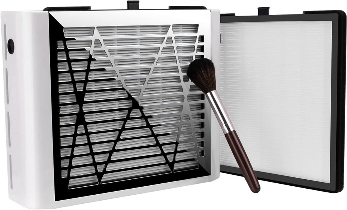 Nexvo®Nagel Afzuiger - Stofafzuiger Nagels Met 2 instelbare Snelheden - Stofafzuiging - Wit - 28cm x 18cm x 8cm