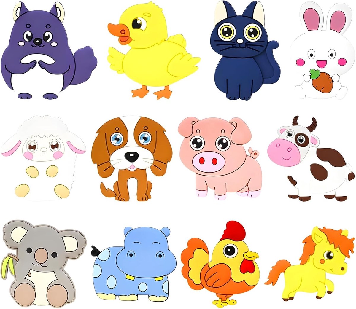 12 Pcs Koelkastmagneten - Pet Magneten - Magneten voor Kinderen - Leerhulpmiddelen - Cadeaus voor Kinderen