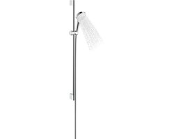 Hansgrohe Crometta glijstangset - 90cm - 1 straalsoort - ecosmart - wit/chroom (wit)
