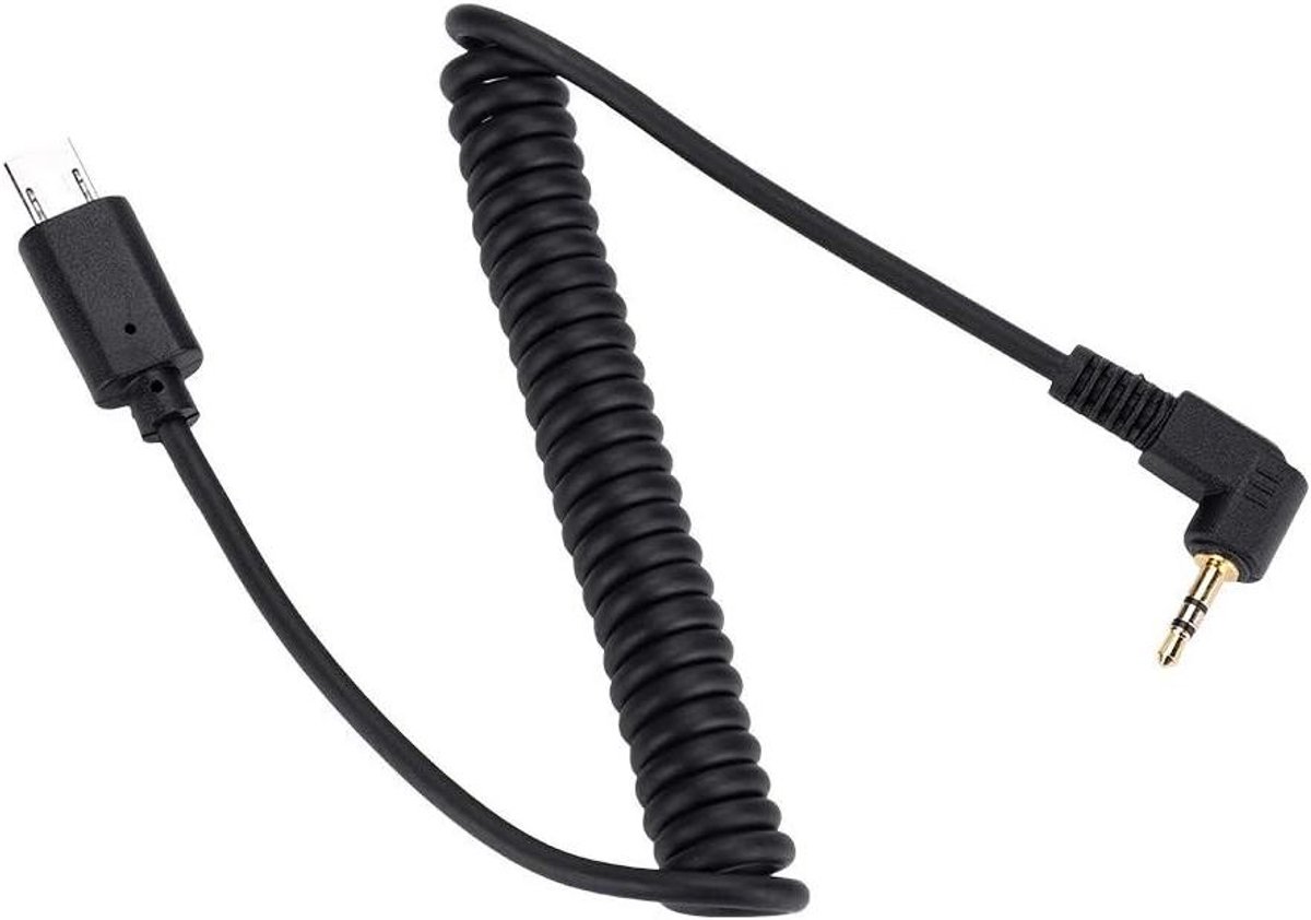 3,5 mm / 2,5 mm S2 releasekabel voor camera's, zwart - compatibel met diverse modellen