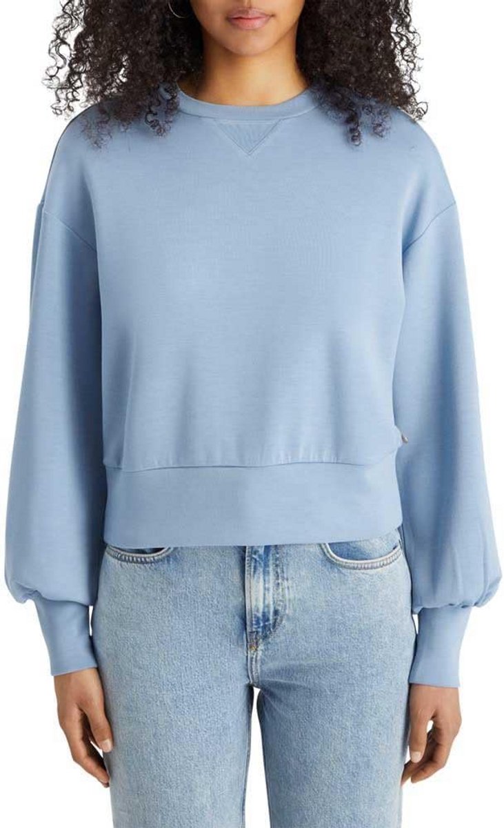 Dames Sweatshirt Modal Blauw Comfortabele Trui - Maat S