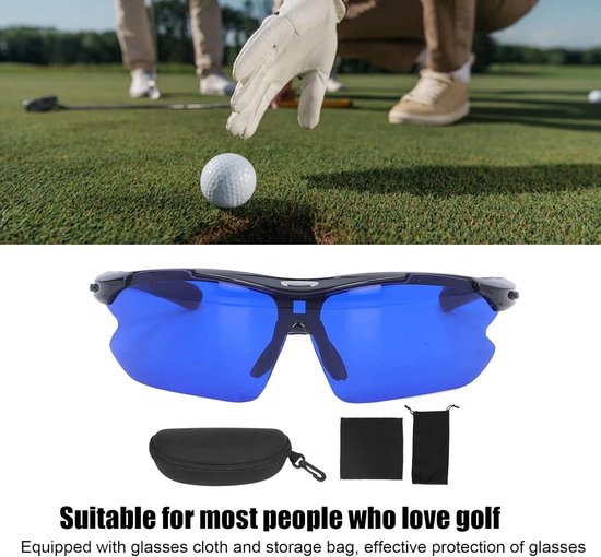 Zonnebril voor het Zoeken van Golfballen, Gepolariseerde Bril met Blauwe Lens - Rond Sportstijl - Opbergtas - Heren/Dames - Golfcadeau. van Merkloos — afbeelding 5