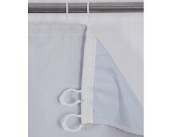 Verduisterende Gordijnstof met Oogjes Wit 253 x 135 cm Thermisch Geluidsisolerend voor Woonkamer Slaapkamer