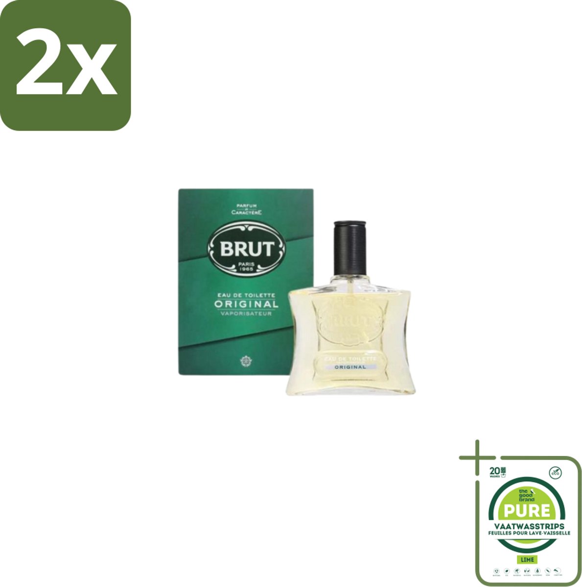 Brut – Eau de Toilette – Original – 100 ml - Voordeelverpakking - 2 stuks - Brut Original - Eau de Toilette