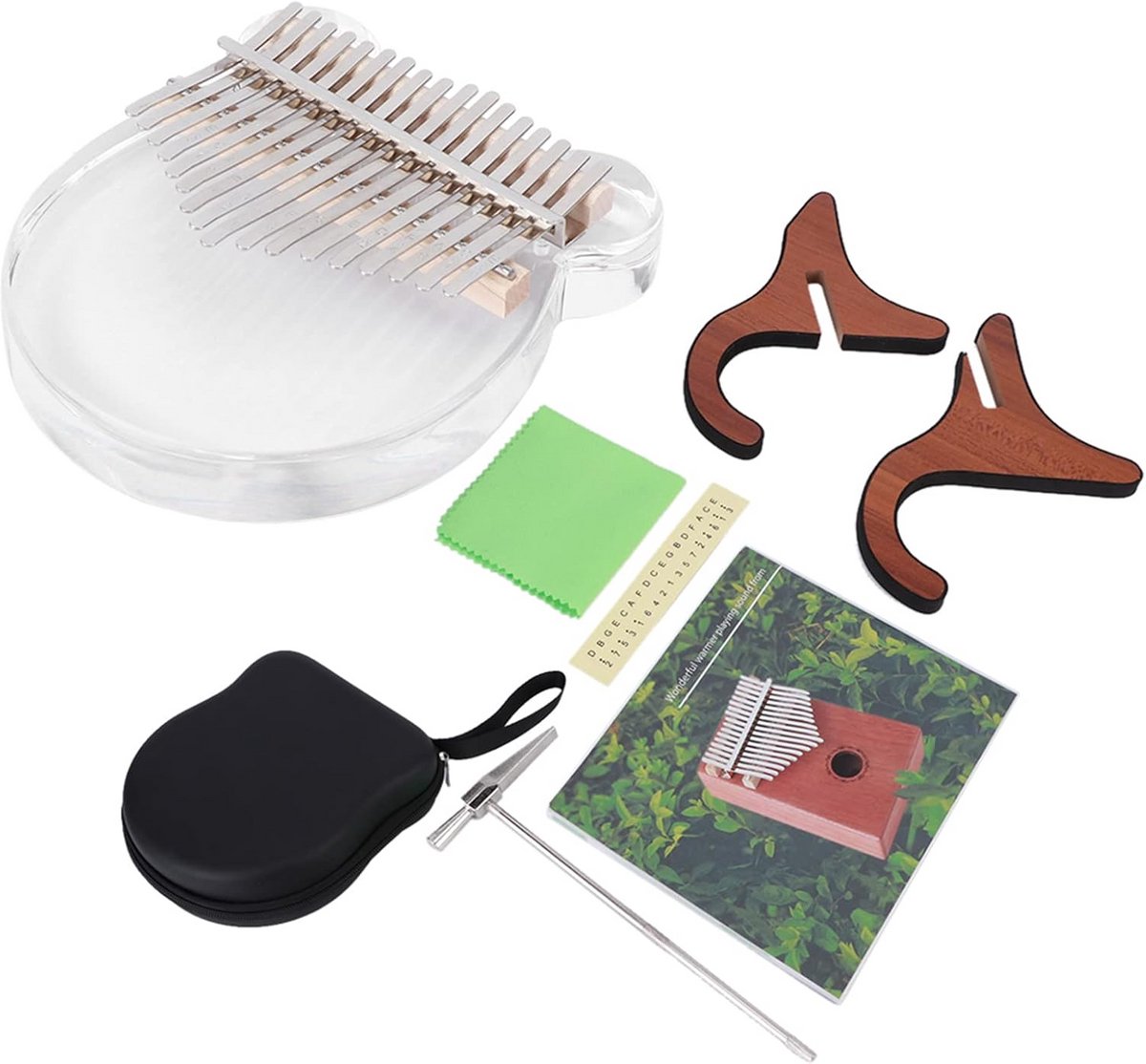 Transparante Acryl Kalimba Vingercello voor Beginners