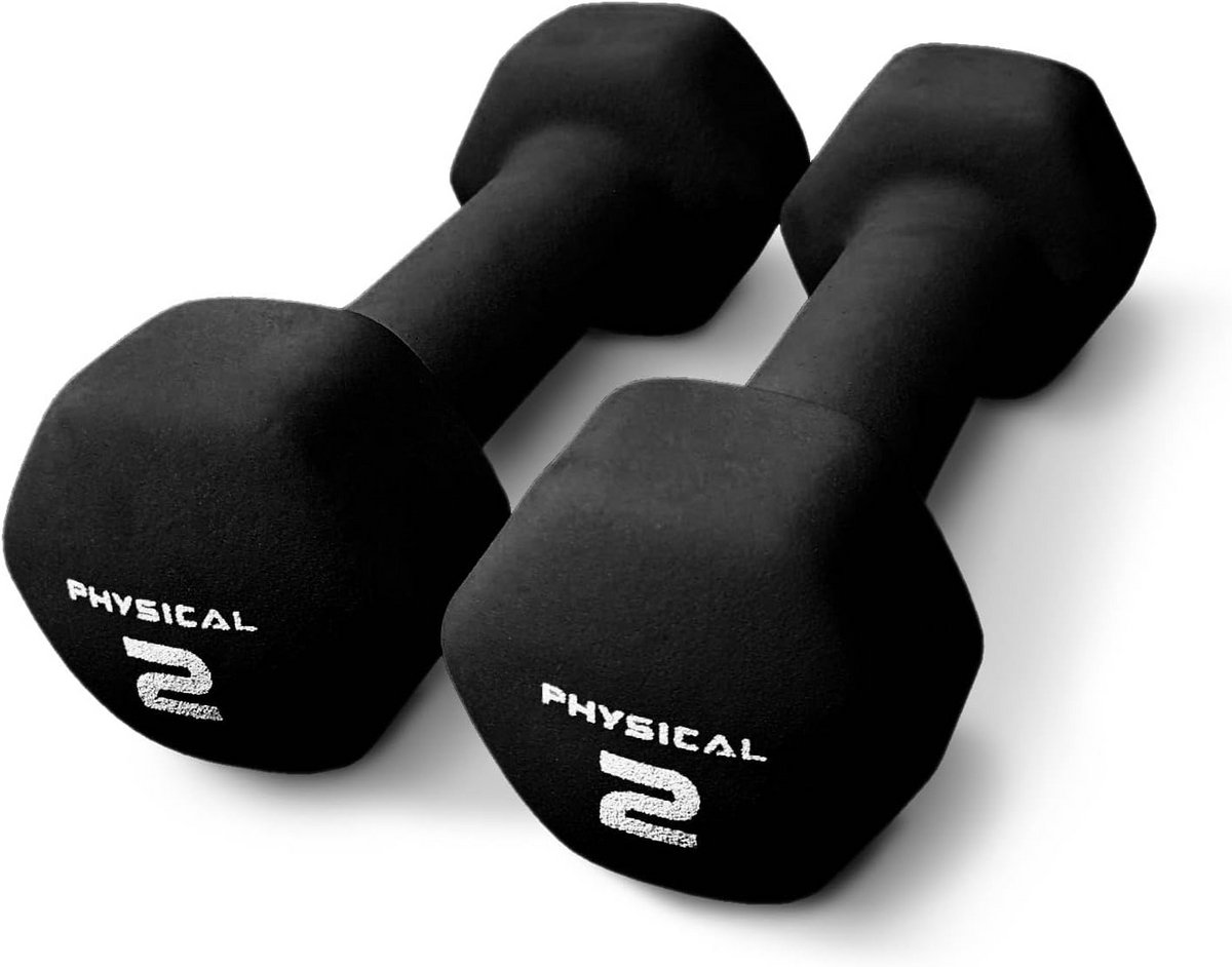 Zeshoekige Dumbbells met Neopreen Coating - Set van 2 Halters