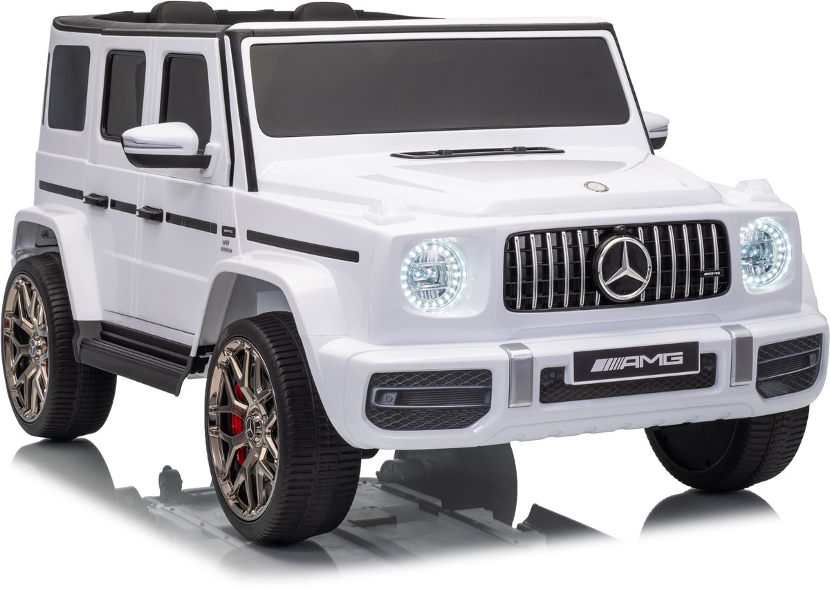 Mercedes-Benz G63 AMG - Elektrische Kinderauto 2persoons - 12V - Wit