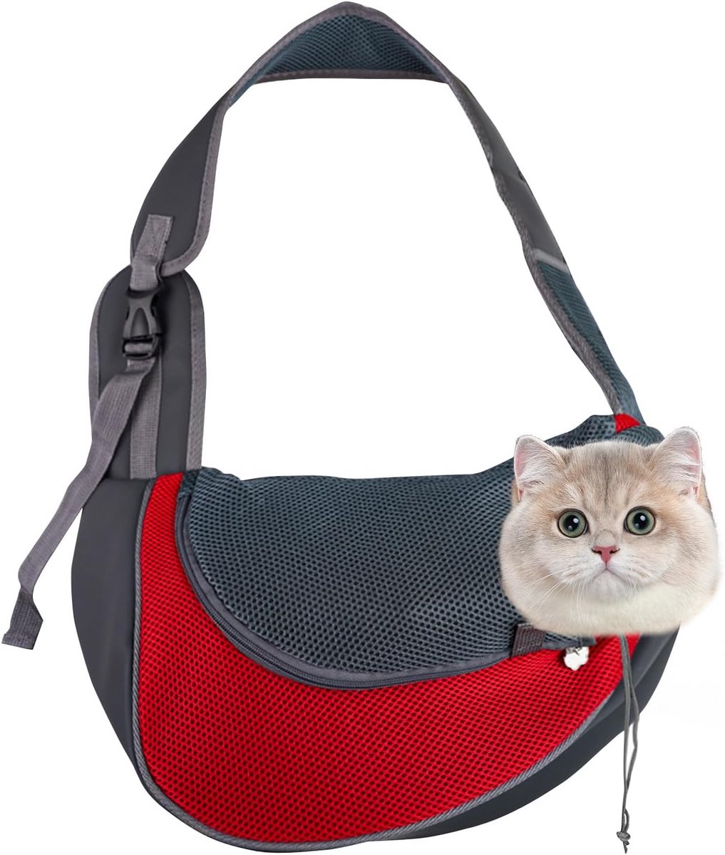 Verstelbare Hondendrager Tas voor Kleine Honden en Katten tot 5 kg - Ademend