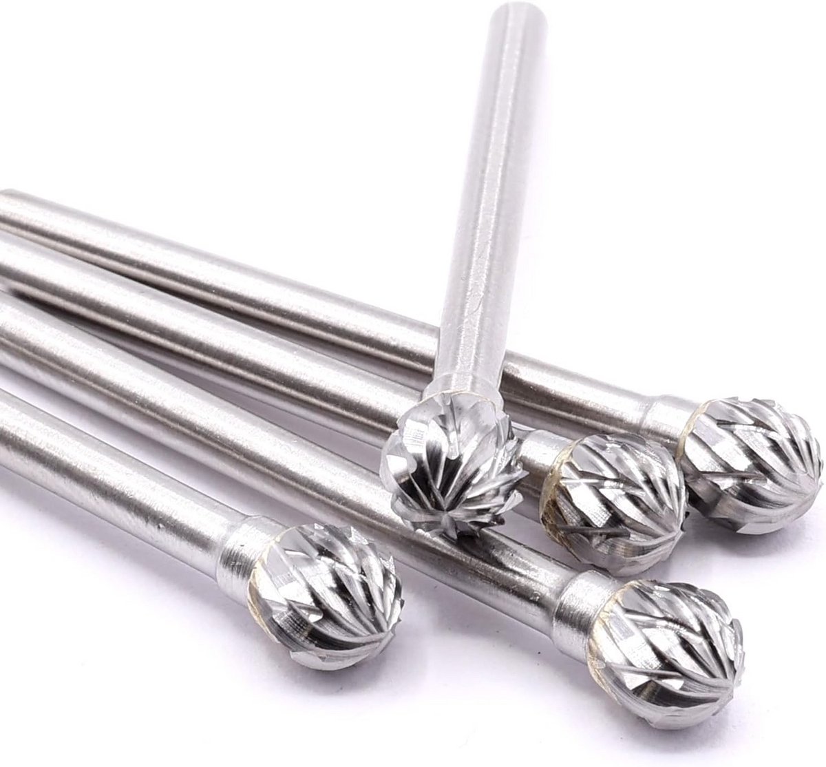 5x VHM massief hardmetalen frees 6,3 x 5,5 mm voor gravure en frezen geschikt voor multitools