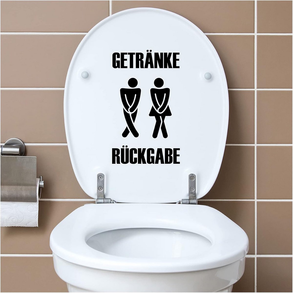 Grappige Zelfklevende Sticker voor Toilet deksel of WC - Badkamer Decoratie