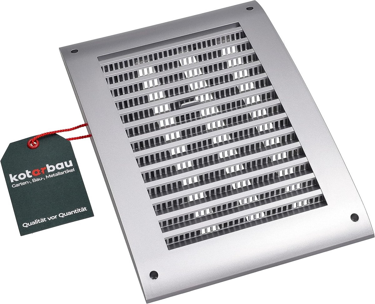 Afsluitbaar Ventilatie Rooster 170 x 250 mm met Insectenhor