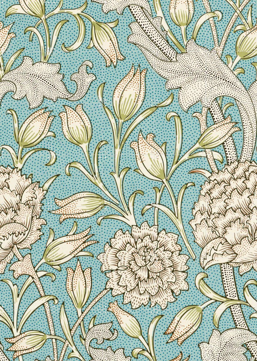 IXXI Wild Tulip, William Morris & Victoria and Albert Museum - 100 x 140 cm - Gratis ophangtool - Grote wanddecoratie en posters - Ornamenteel