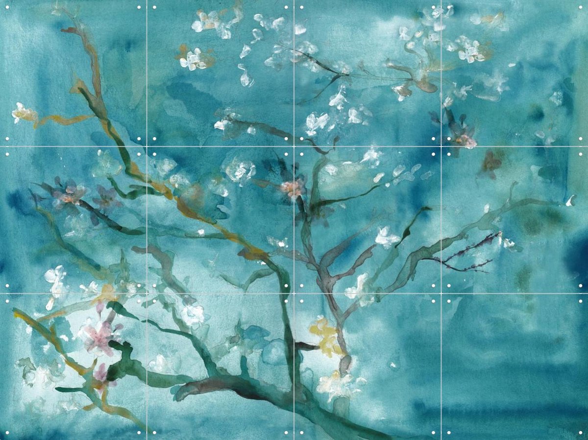 IXXI Almond Blossom, Victoria Verbaan & Van Gogh 21st Century - 80 x 60 cm - Gratis ophangtool - Grote wanddecoratie en posters - Aquarel