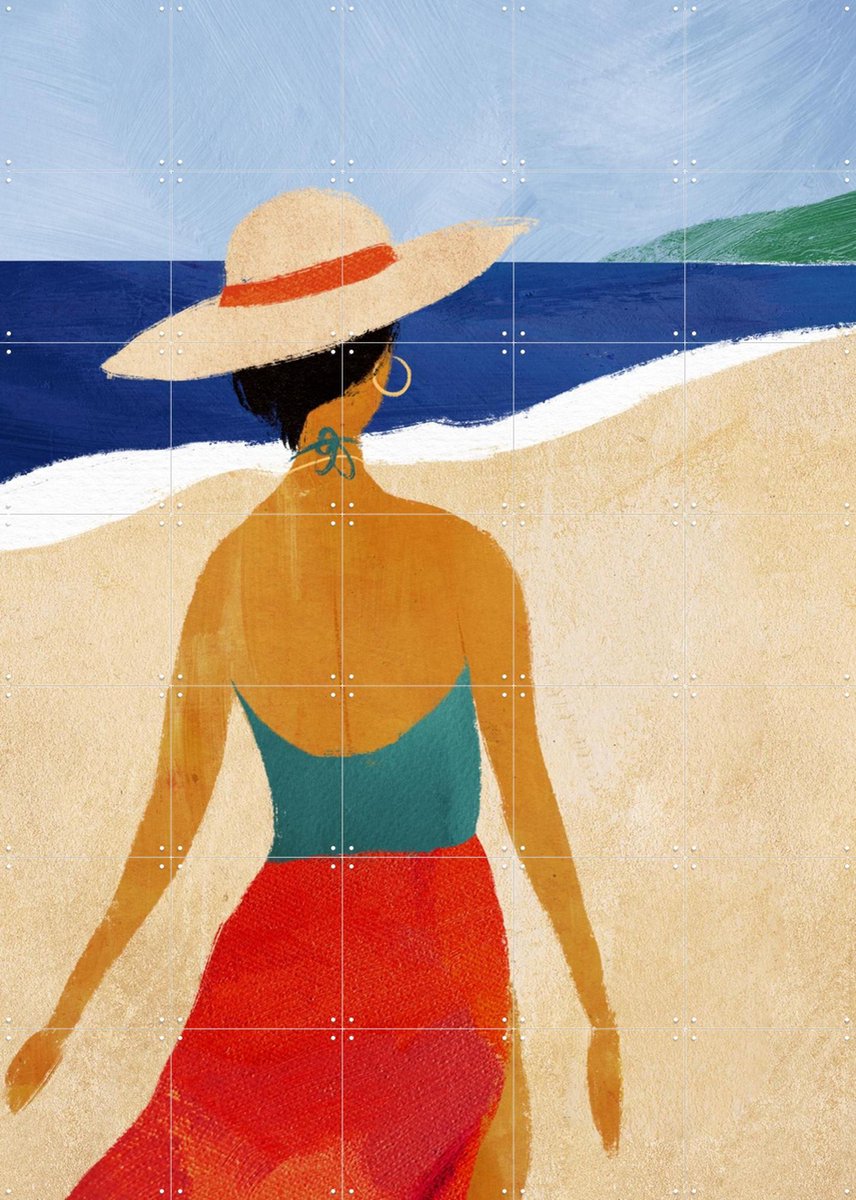 IXXI Beach Escape, Henry Rivers - 100 x 140 cm - Gratis ophangtool - Grote wanddecoratie en posters - Grafisch Ontwerp, Illustraties, Speels