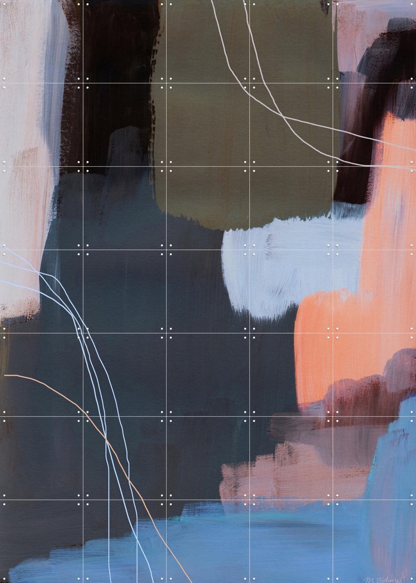 IXXI Abstract Brush Strokes 116X, Mareike Böhmer - 100 x 140 cm - Gratis ophangtool - Grote wanddecoratie en posters - Grafisch Ontwerp, Kwaststreken