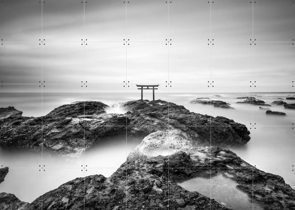 IXXI Torii Gate Oarai Isosaki Shrine - Japan, Jan Becke - 140 x 100 cm - Gratis ophangtool - Grote wanddecoratie en posters - Fotografie, Slaapkamer