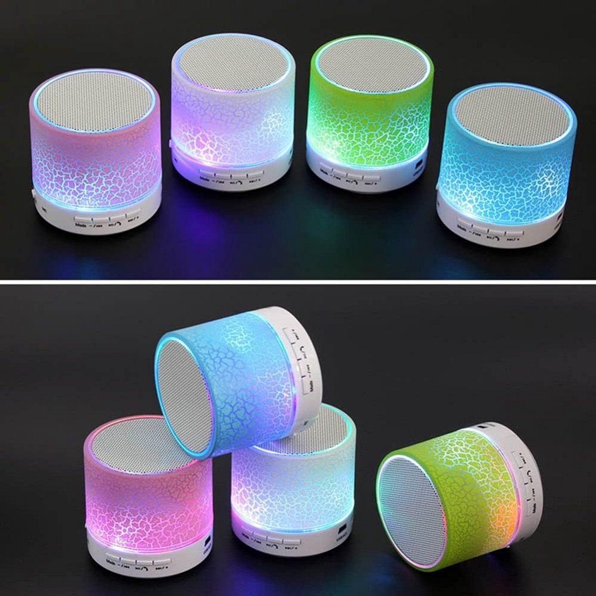 Set van 20 Mini Draadloze Bluetooth Speakers met LED Licht