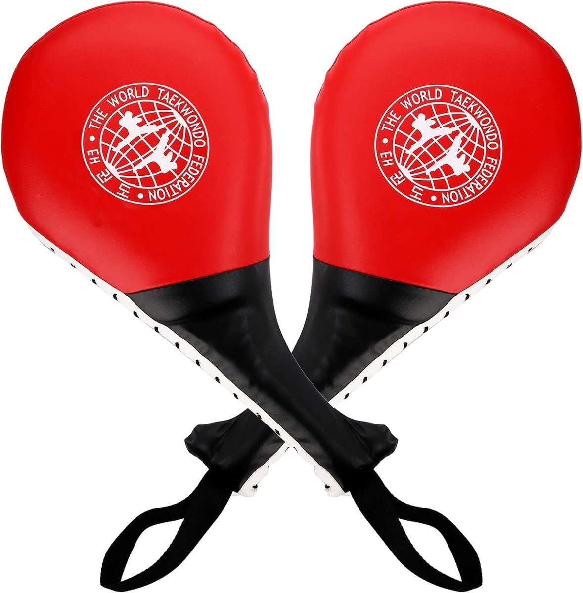 2x Taekwondo Trapkussens Rood - Duurzaam Slagkussen voor Karate, Kickboksen & MMA