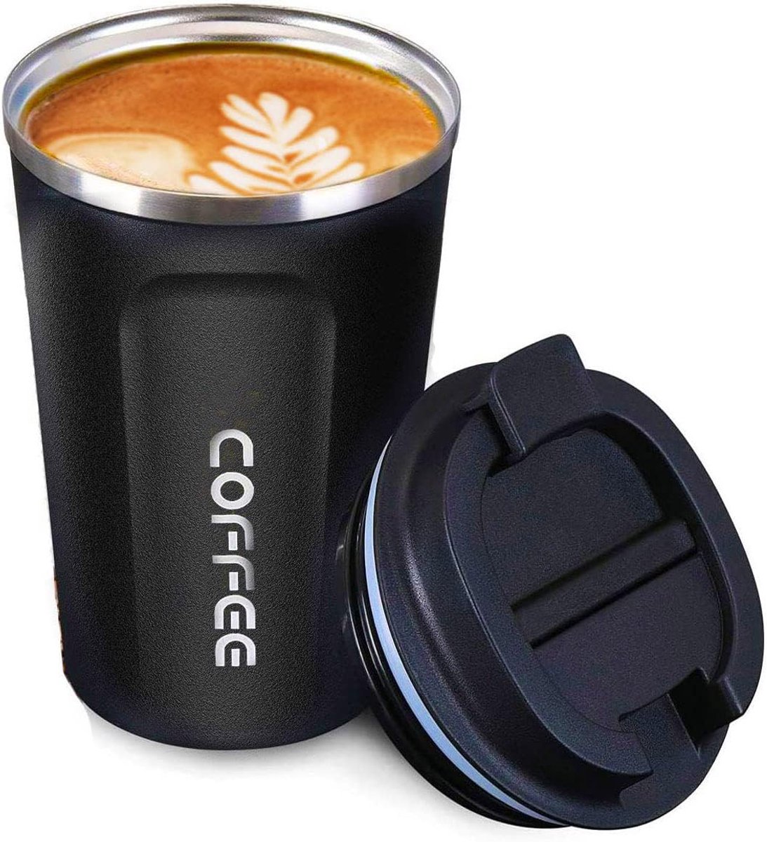 Thermos Cup Coffee Cup voor Draagbare Reis - Dubbelwandig - RVS - Warm - Koud - 380 ml