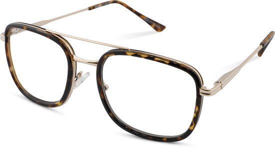 Charley - Leesbril EN zonneleesbril ineen – Kleur havanna - Sterkte +2.50 - Meekleurend UV400 photochromic - Stevige pasvorm - Modern & stijlvol