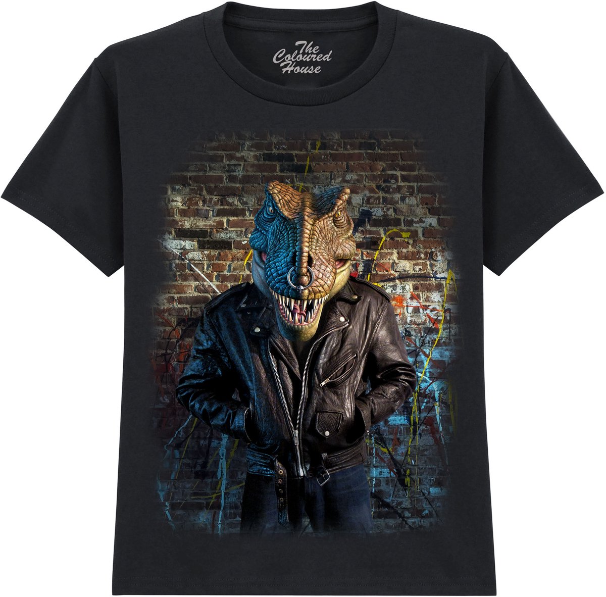 KIDS Nas T-Rex The Coloured House KIDS T-shirt L