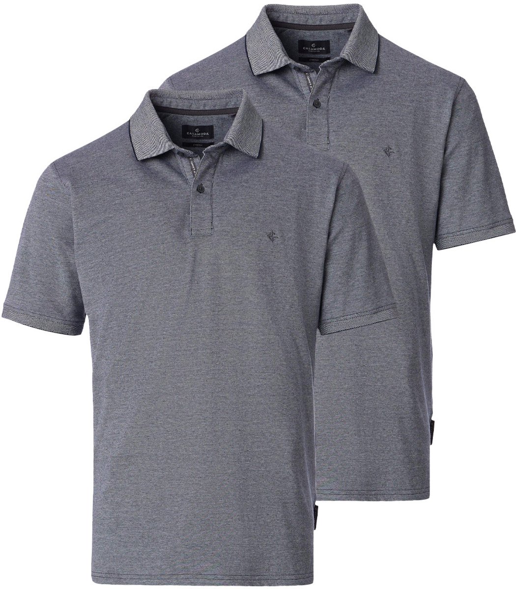 CASAMODA Heren poloshirt 2 pack Basic