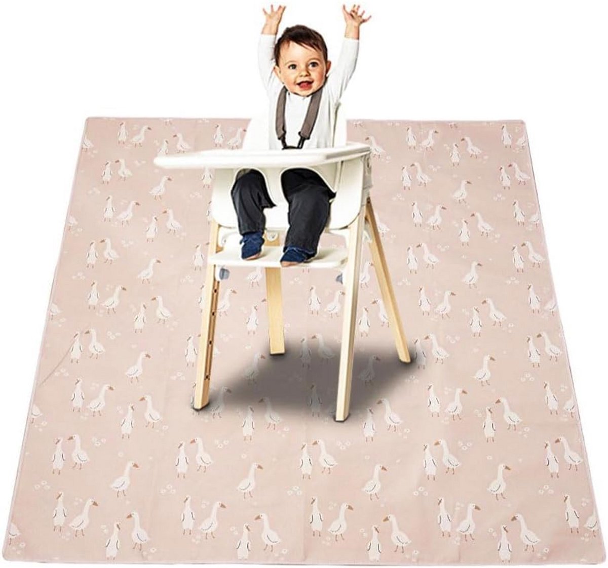 Waterdichte Vloermat voor Kinderstoel 110x110 cm - Antislip en Opvouwbaar