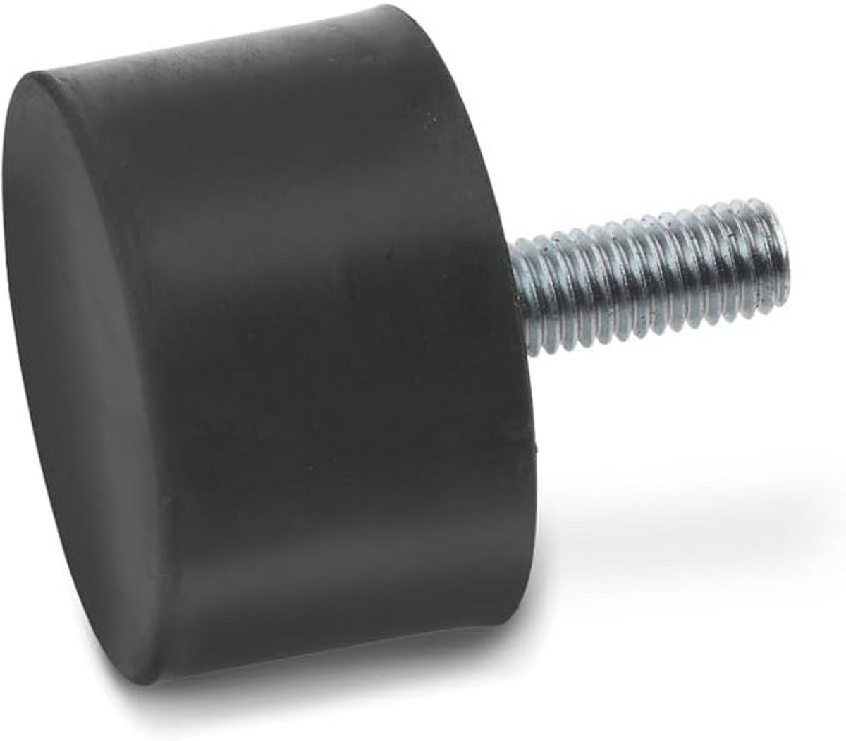 Set van 2 Zwarte Aanslagbuffers - M10 Schroefdraad | Robuuste Rubberen Stootbuffers voor Demping en Bescherming