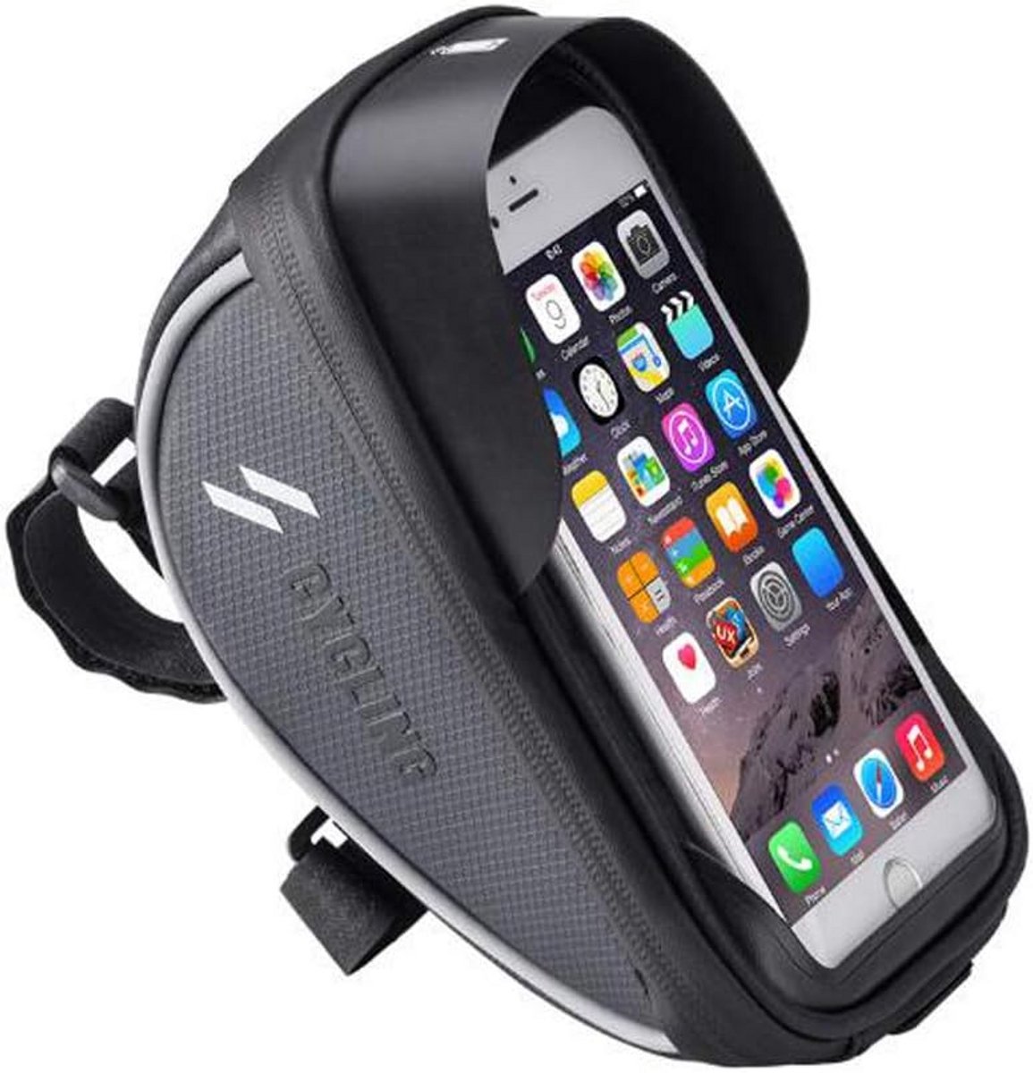 Waterdichte Fiets Frametas voor Mountainbike en Racefiets - 6 inch Telefoonhouder met Touchscreen en Grote Capaciteit