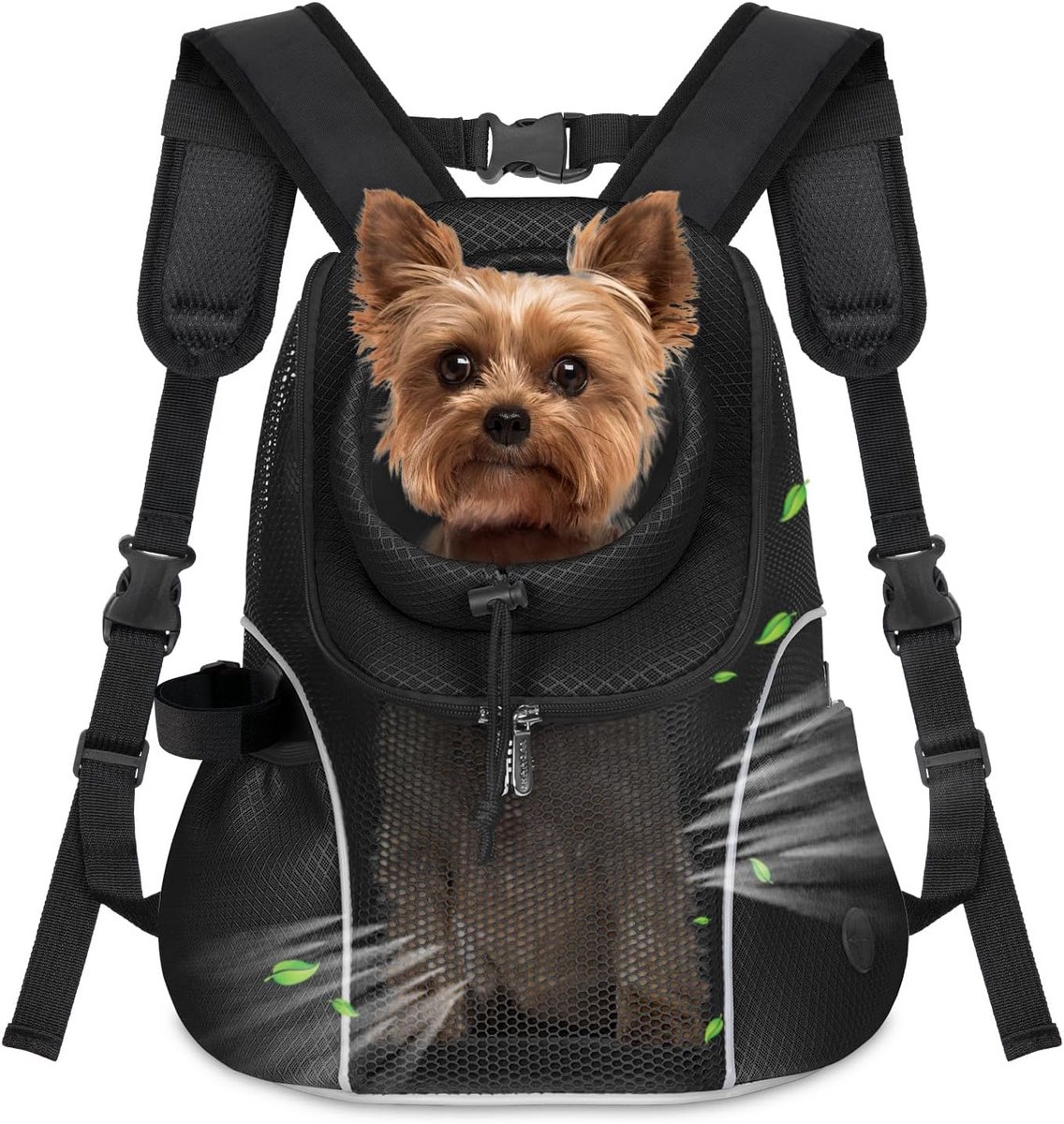 Hondenrugzak voor Kleine Hond of Kat - Geventileerde Reistas voor Reizen en Wandelen