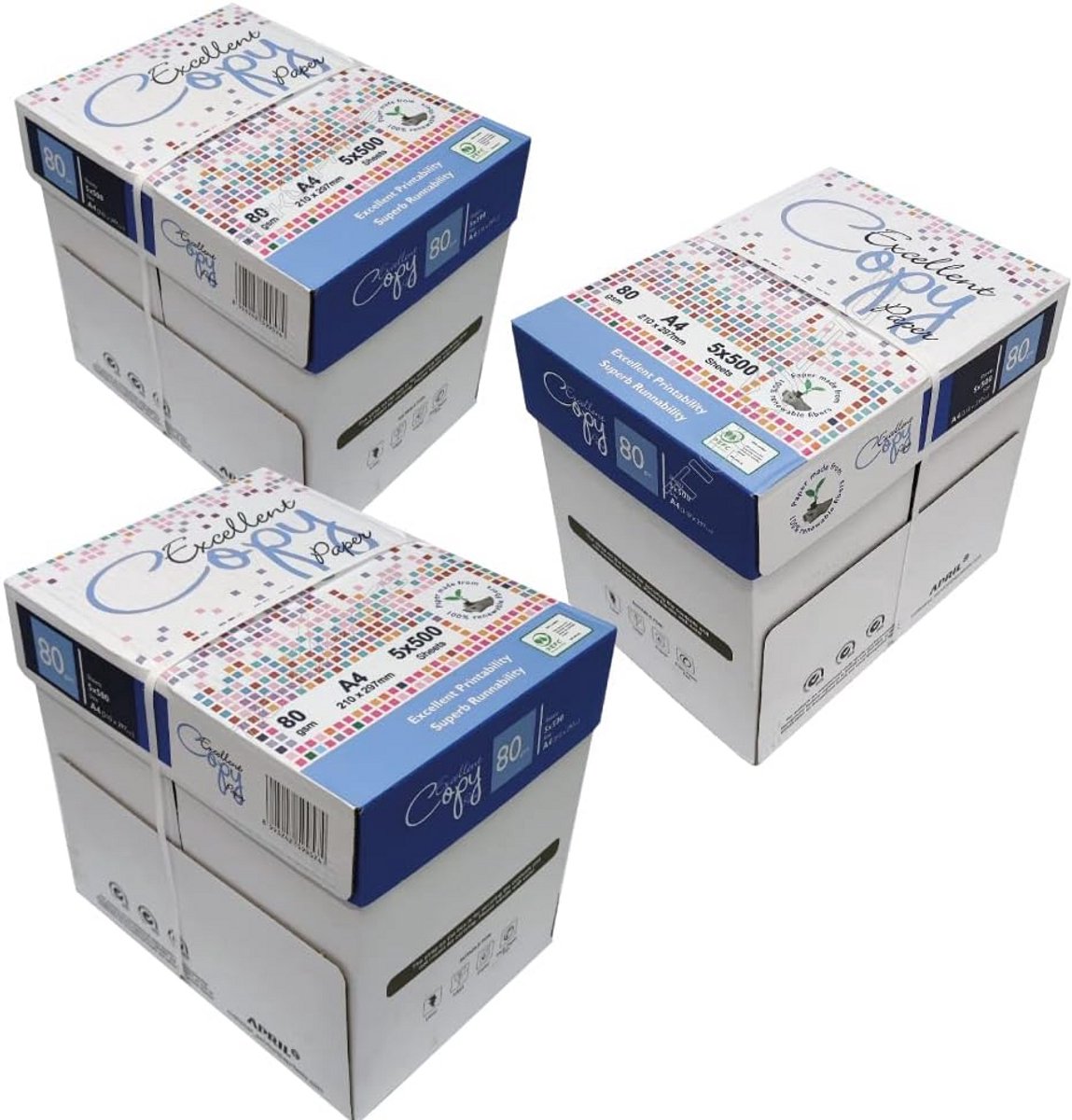 Hoge Kwaliteit Kopieerpapier A4 - 5 Ringen van 500 Vel - 80g Printerpapier Multifunctioneel