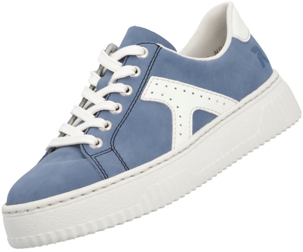 Rieker dames plateausneaker blauw