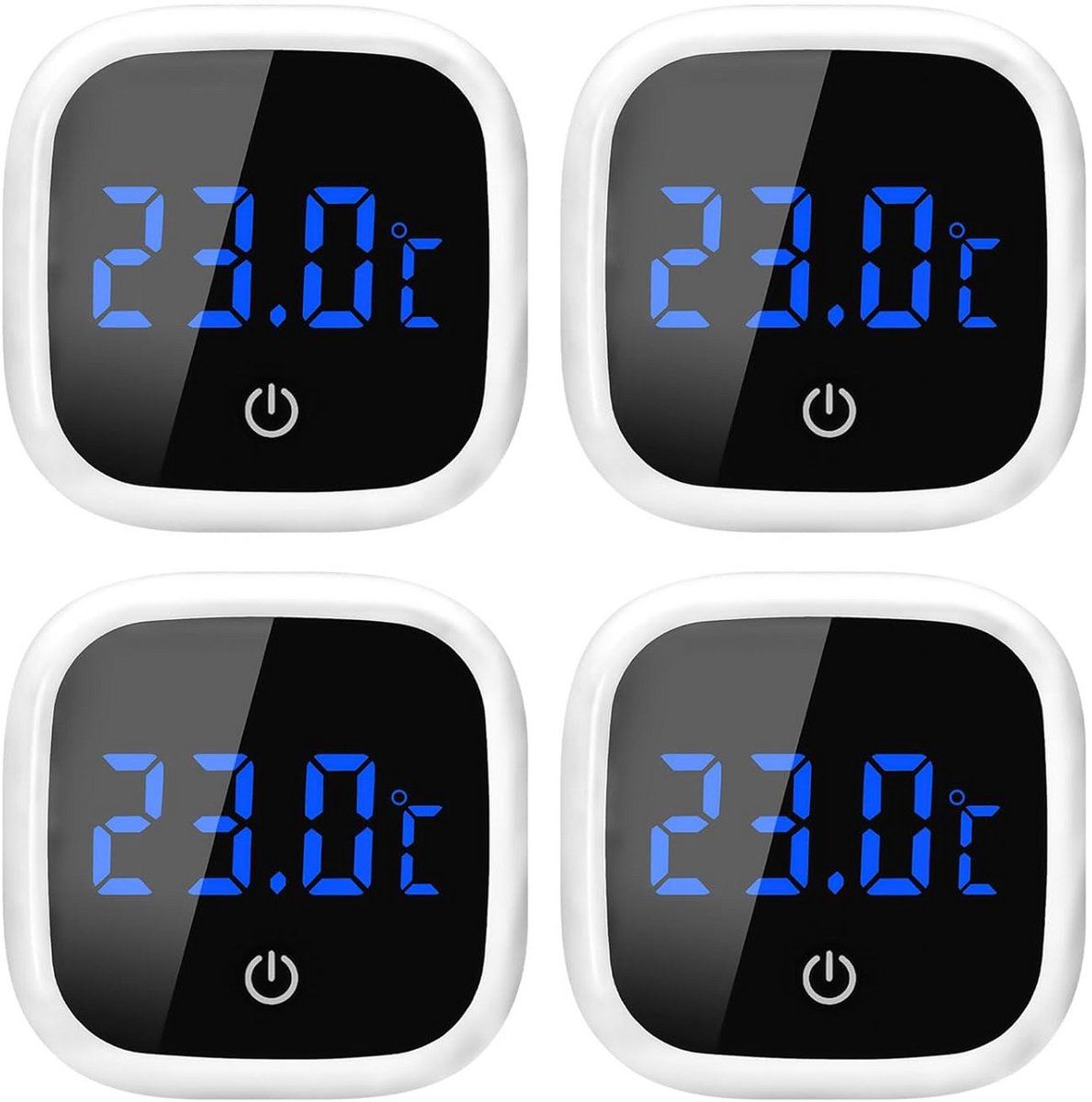Digitale Aquariumthermometer Set van 4 - Nauwkeurige LED Weergave voor Zoet- en Zoutwater Aquaria