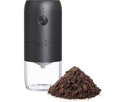Maalmolen - Koffiemolen - Koffiemolen Electrisch - Draagbare Automatische Koffiemolen - Compacte Maalschijf - Instelbare Maalgraad - Multi-Maalstand Voor Koffie, Kruiden En Noten - Zwart