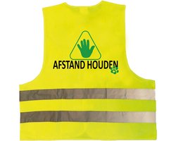 Veiligheidshesje/vest - Afstand houden - One size - De gele hond, voor signalering en veiligheid.