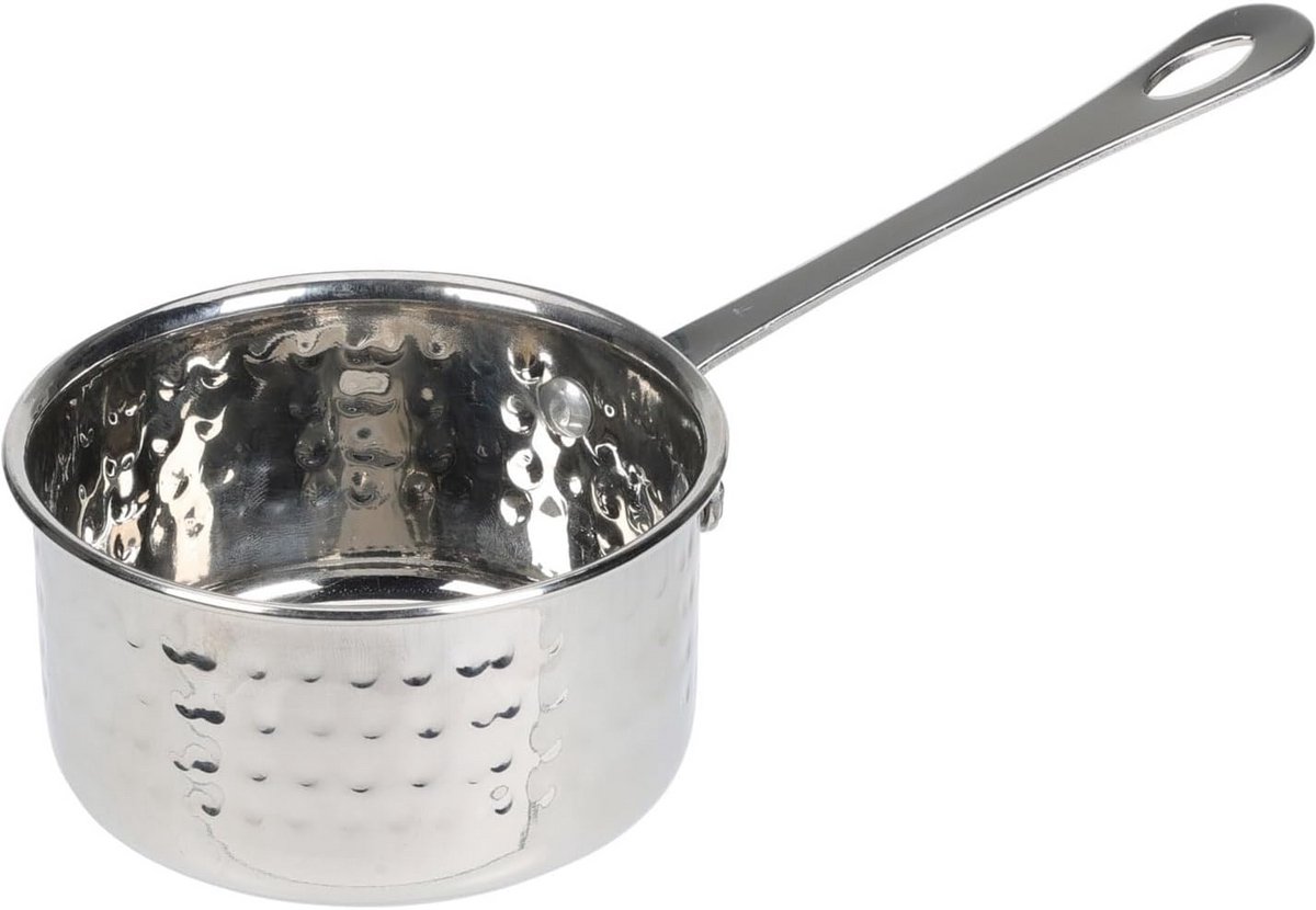 Kleine RVS Steelpan met Steel - Ideaal voor Sauzen en Porties