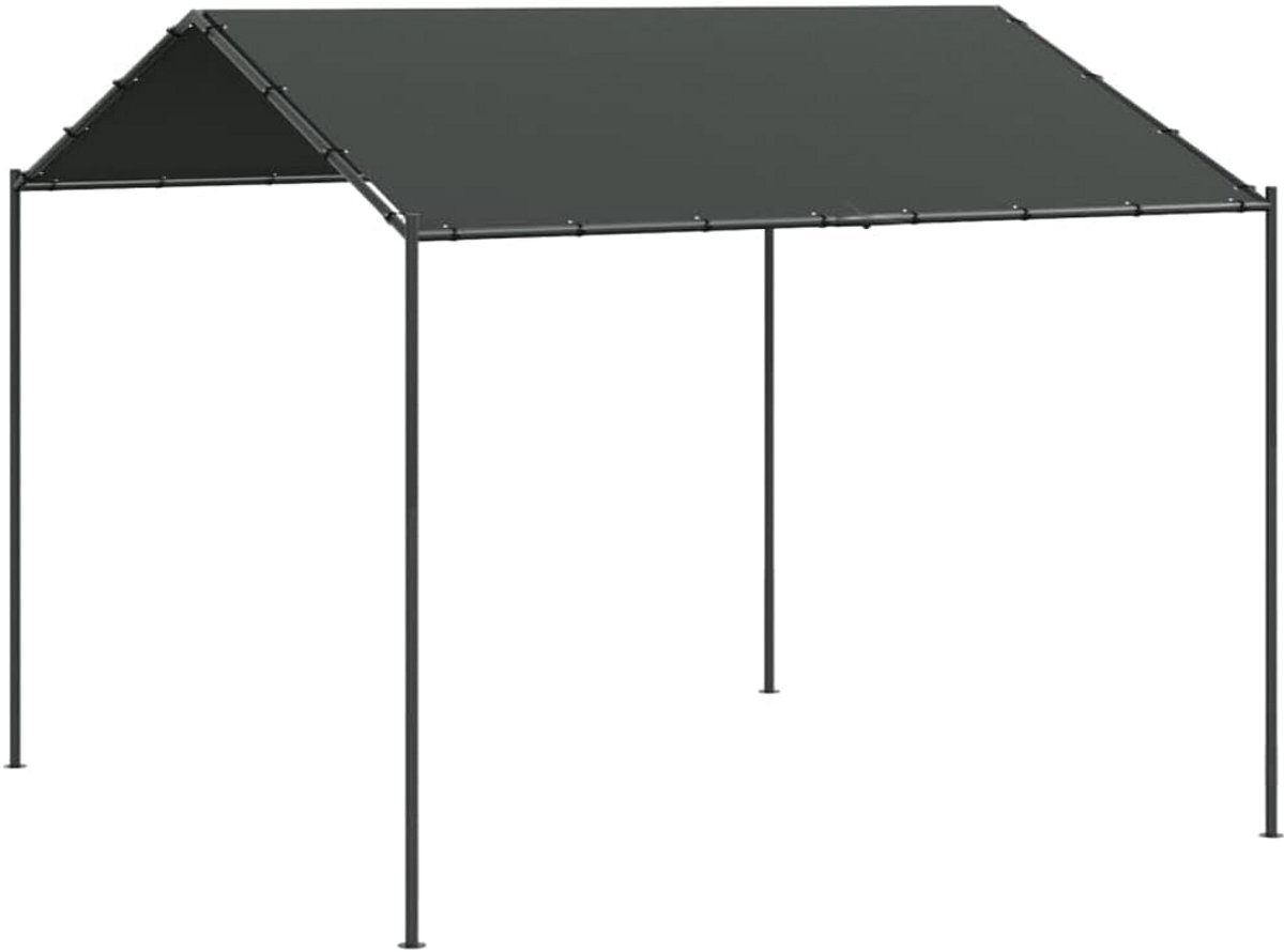 Tuinpaviljoen 4x3m - Pop-up Partytent met Stalen Frame en Antraciet Dak