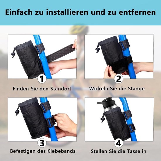 Geïsoleerde Bidonhouder - Dailygoods- Flessenhouder met netvakken — afbeelding 3